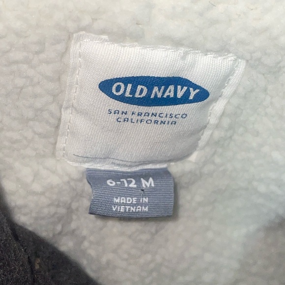 Old Navy Boys Jacket Coat Gray Button Long Sleeve 6-12 Months - Picture 2 of 8